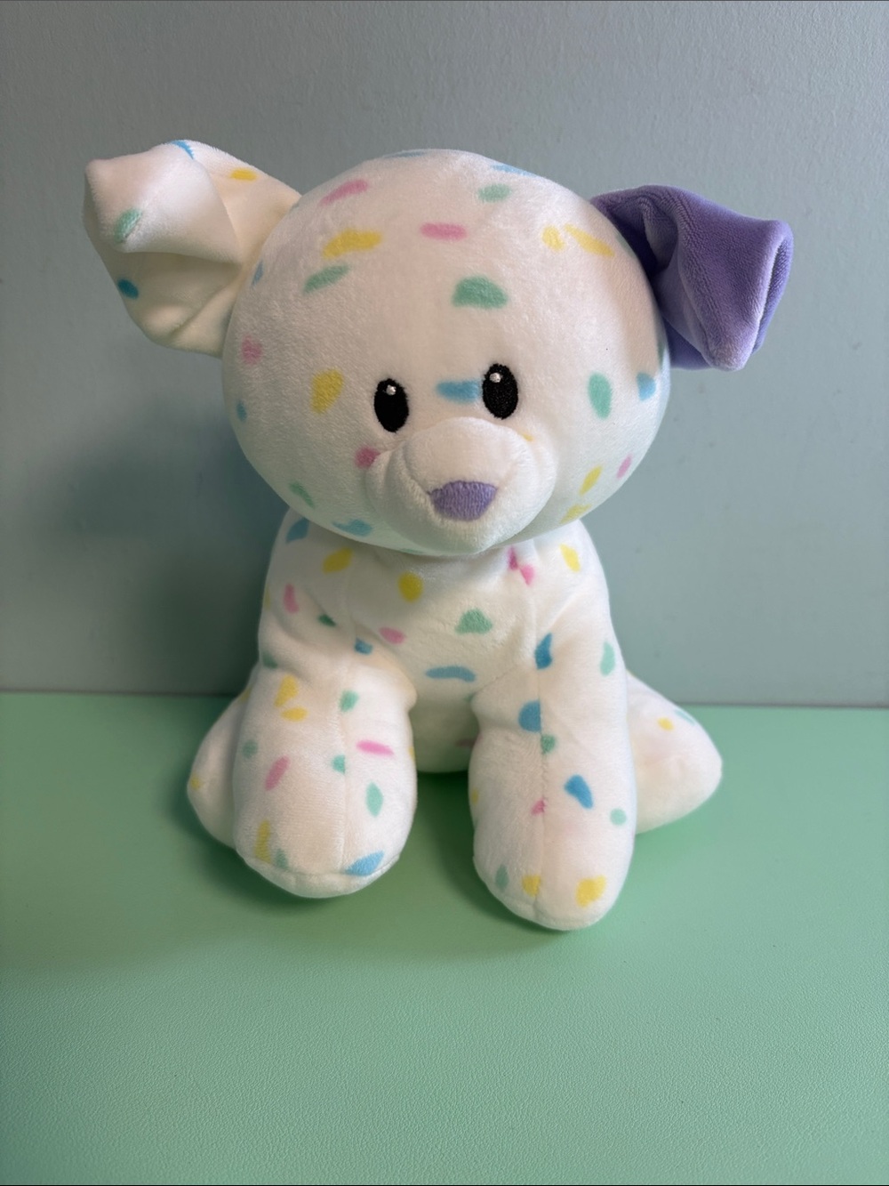 Ty Sparkles The Confetti Speckled Dog Plush Stuffed Animal, Kids Plush Toy